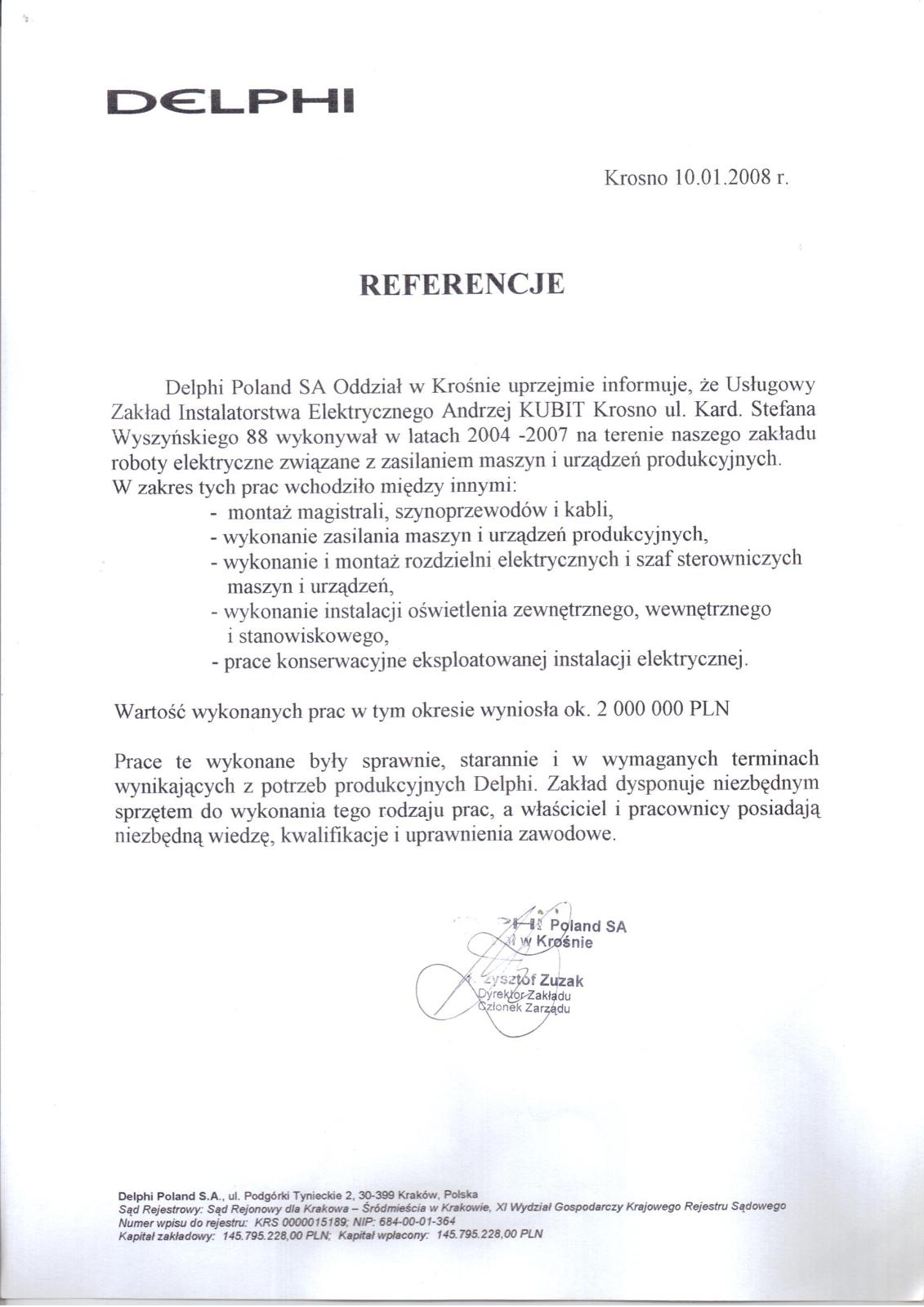 Referencje Delphi
