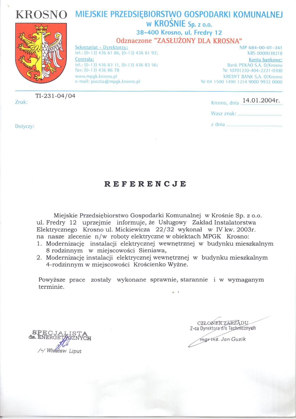 Referencje MPGK